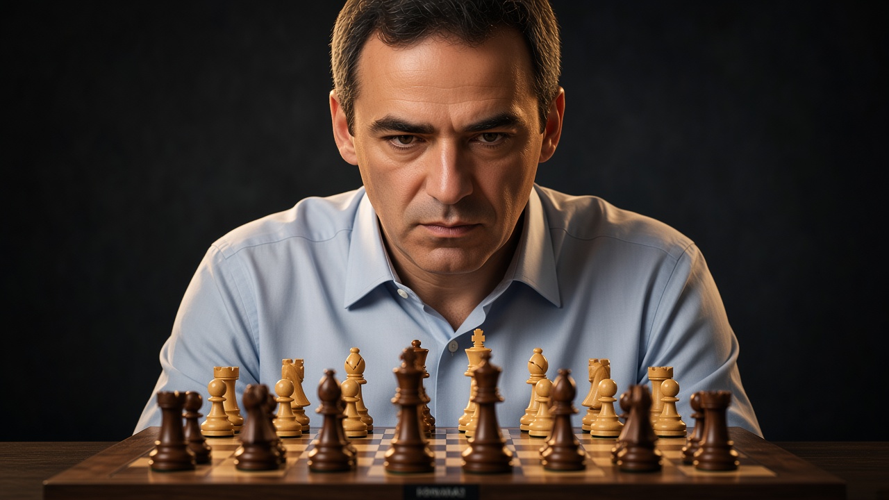 Coach at the chessboard